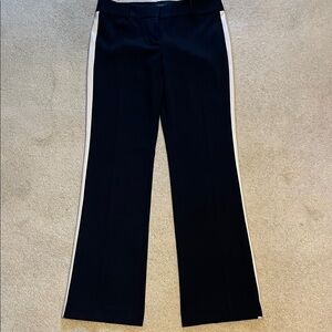 Ann Taylor Black Pants with White Stripes
